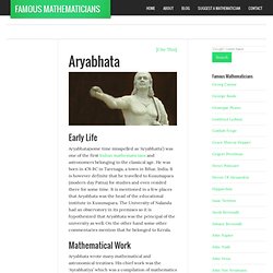 Aryabhata - Mathematician Biography, Facts and Pictures