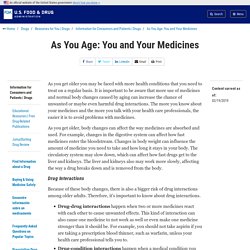 As You Age: You and Your Medicines