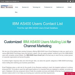 Ibm As Users Email List