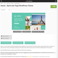 Asana - Sport and Yoga WordPress Theme - WordPress