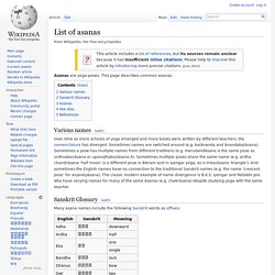 List of asanas
