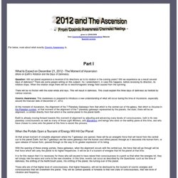 2012 and The Ascension - From Cosmic Awareness Channeled Readings
