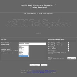 Ascii Text / Signature Generator