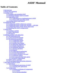 ASDF Manual