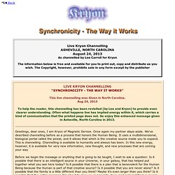 Synchronicity - Aug 13 2013