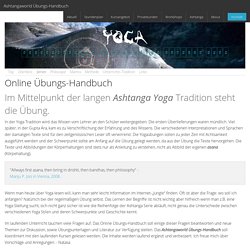 Ashtangaworld Ashtanga Yoga Übung Handbuch
