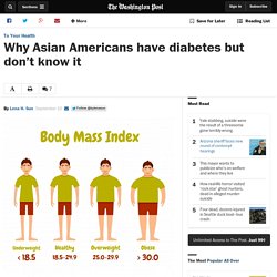 Why Asian Americans have diabetes but don’t know it