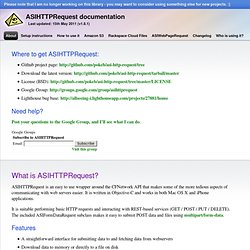 ASIHTTPRequest Documentation - All-Seeing Interactive