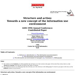 ASIS 96: Structure and Action