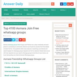 Top 4100 Asmara Join Free whatsapp groups - Answer Daily