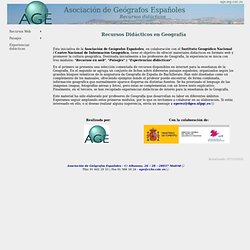 AGE - Asociación de Geógrafos Españoles - Recursos didácticos