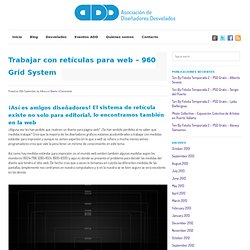 Trabajar con retículas para web - 960 Grid System
