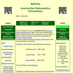 Boletín de la Asociación Matemática Venezolana