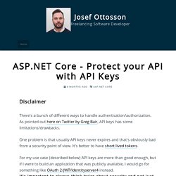 ASP.Net Core - Protect your API with API Keys