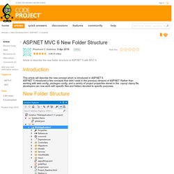 ASP.NET MVC 6 New Folder Structure