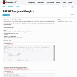 ASP.NET pages with nginx