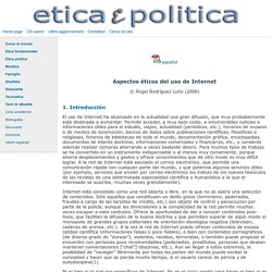 Aspectos éticos del uso de Internet (2006)