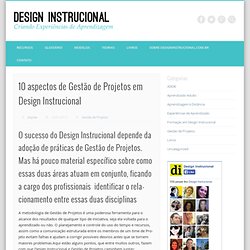 10 aspectos de Gestão de Projetos em Design Instrucional