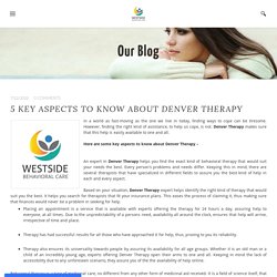 5 Key Aspects to know about Denver Therapy - MY SITE