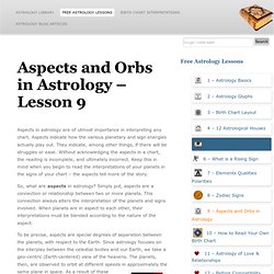 Aspects and Orbs in Astrology – Lesson 9