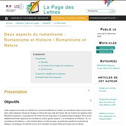 Deux aspects du romantisme : Romantisme et Histoire / Romantisme et Nature (Ac Versailles)