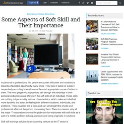 Some Aspects of Soft Skill and Their Importance