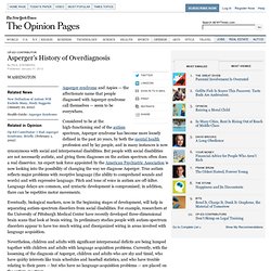 Asperger’s History of Overdiagnosis