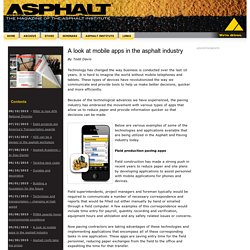 A look at mobile apps in the asphalt industry
