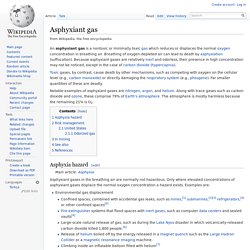 Asphyxiant gas