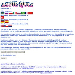 Aspie-quiz version 3