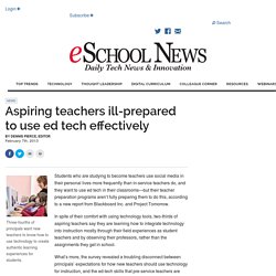 Aspiring teachers ill-prepared to use ed tech effectively