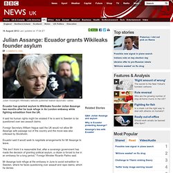 Julian Assange: Ecuador grants Wikileaks founder asylum