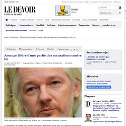 Assange libéré d’une partie des accusations contre lui