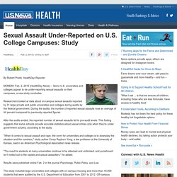 Sexual Assault Under-Reported on U.S. College Campuses: Study