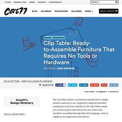 Clip Table: Ready-to-Assemble Furniture That Requires No Tools or Hardware