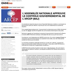 L’assemblée nationale approuve le contrôle gouvernemental de l’ARCEP (MAJ) » Article
