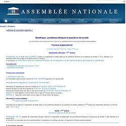 Bioéthique : problèmes éthiques et questio