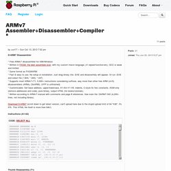 ARMv7 Assembler+Disassembler+Compiler