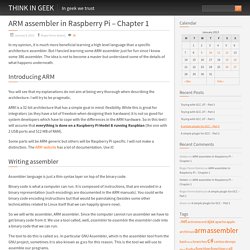 ARM assembler in Raspberry Pi – Chapter 1