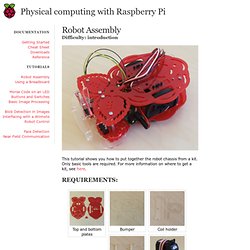 Robot Assembly - Physical Computing with Raspberry Pi