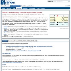PAGIT - Post Assembly Genome Improvement Toolkit - Wellcome Trust Sanger Institute