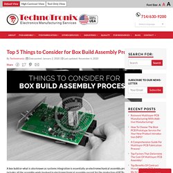 Box Build Assembly - PCB Manufacturing Services - Technotronix