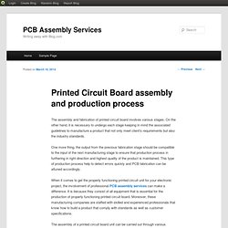 Printed Circuit Board assembly and production process