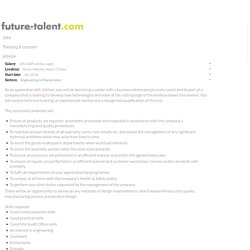 Assembly and Repairs Technician De Soutter Medical Limited future talent