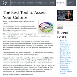 The Best Tool to Assess Your Culture