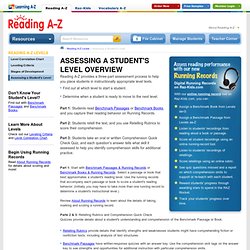 Assessing a Student's Level