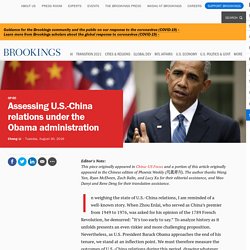 Assessing U.S.-China relations under the Obama administration