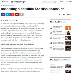 Assessing a possible Scottish secession