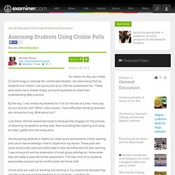 Assessing Students Using Online Polls - Chicago Urban Education