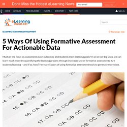 5 Ways Of Using Formative Assessment For Actionable Data